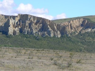 Clay cliffs at Omarama
